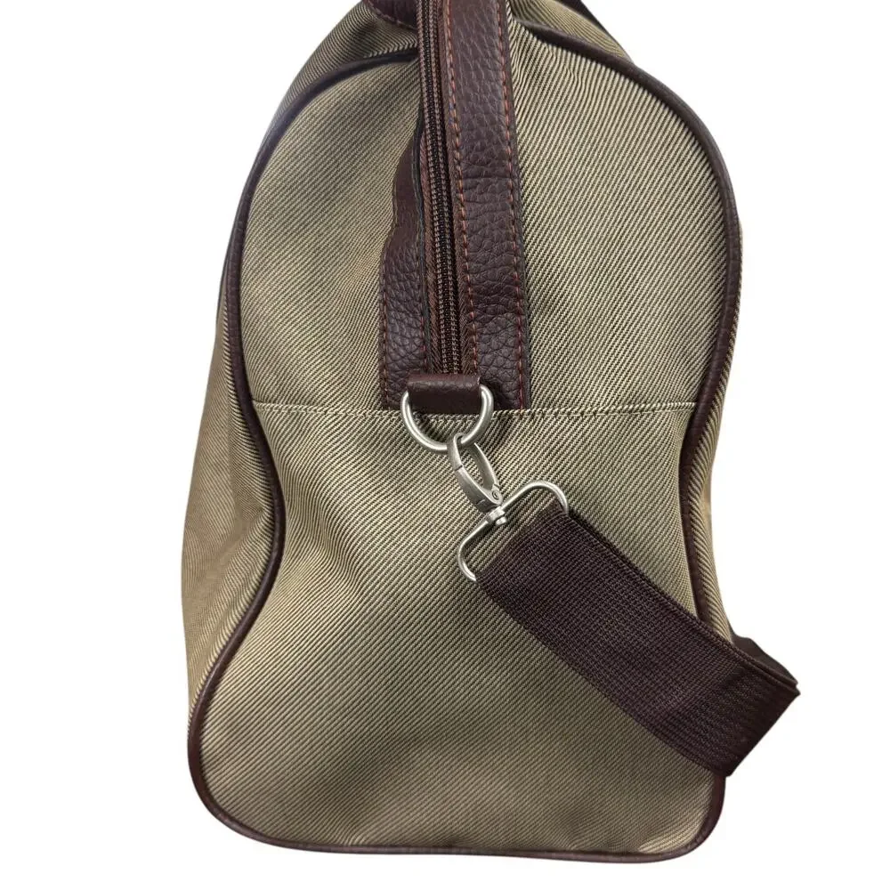 Tommy Bahama Lightweight Travel Weekender Duffle Bag Crossbody Strap Beige